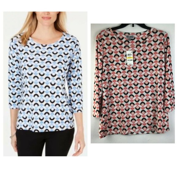 jm collection jacquard tops